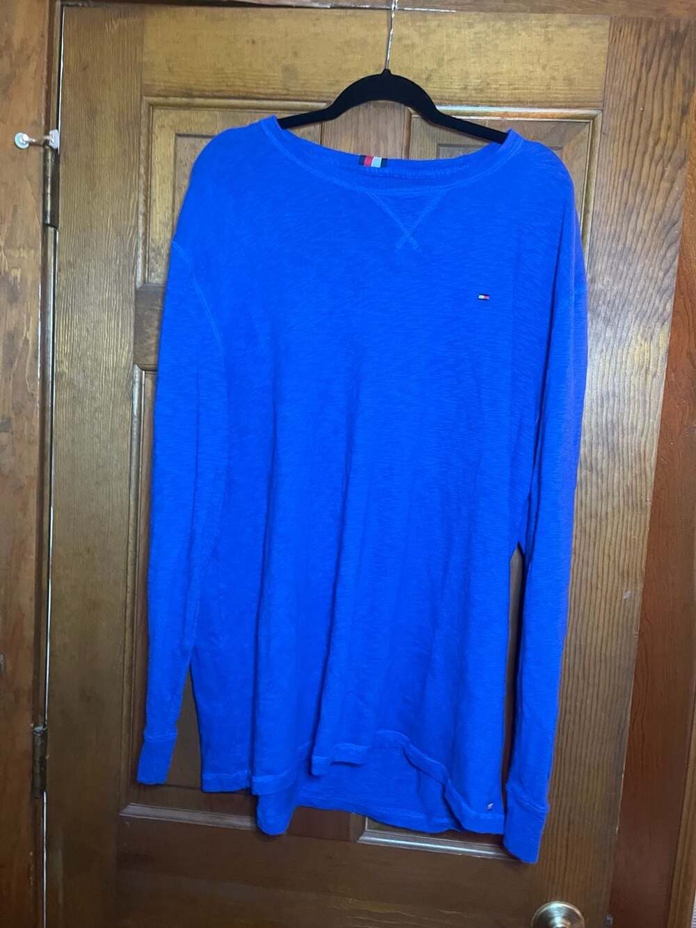 Tommy Hilfiger Men's Long Sleeve Crew Neck Thermal Shirt Blue Size XXL
